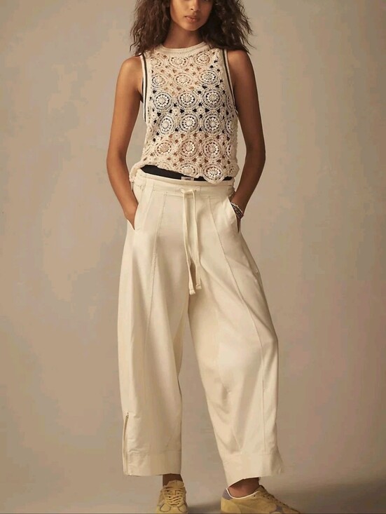 Anthropologie Pants - Daily Practice By Anthropologie Jesse Wide Leg In Ivory Pearl